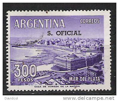 M866.-.ARGENTINA .-. OFFICIAL STAMPS .-. 1961 .-. MI # : 107   .-.  MNG .-. - Nuovi