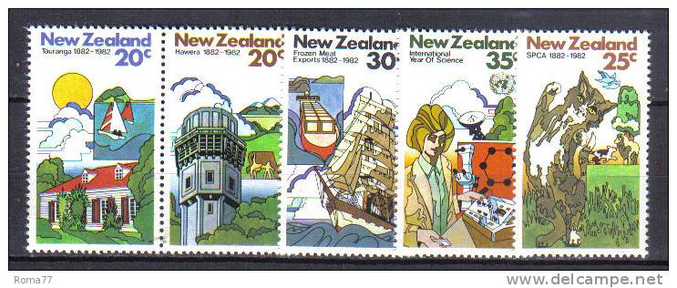 ZEL249 - NUOVA ZELANDA 1982 ,  Yvert Serie 805/809  *** - Unused Stamps