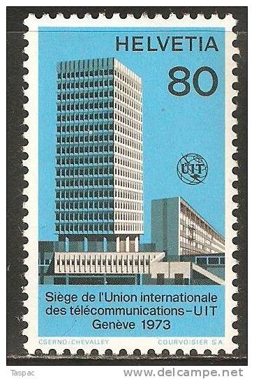 Switzerland 1973 UIT / ITU Mi# 10 ** MNH - Service