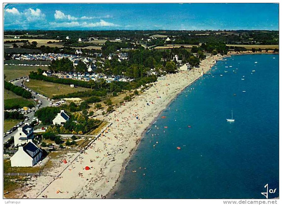 Finistere -gd Format - Ref D211-la Foret Fouesnant -plage De Kerleven  - Vue Aerienne -carte Bon Etat - - La Forêt-Fouesnant