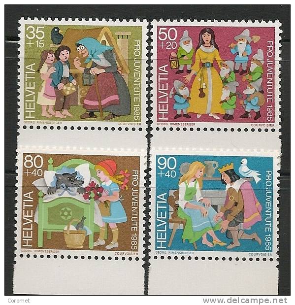 SWITZERLAND - 1985  PRO JUVENTUDE - TOYS - Marginal Set  Yvert # 1233/6 - MINT NH - Unused Stamps