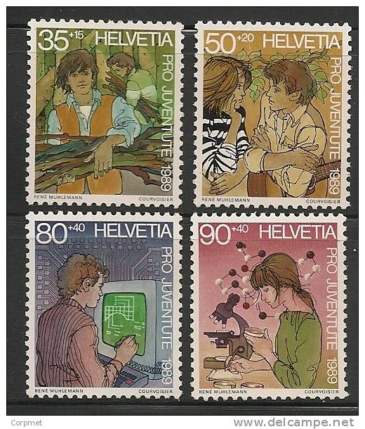 SWITZERLAND - 1989  PRO JUVENTUDE -  Yvert # 1333/6 - MINT NH - Ungebraucht