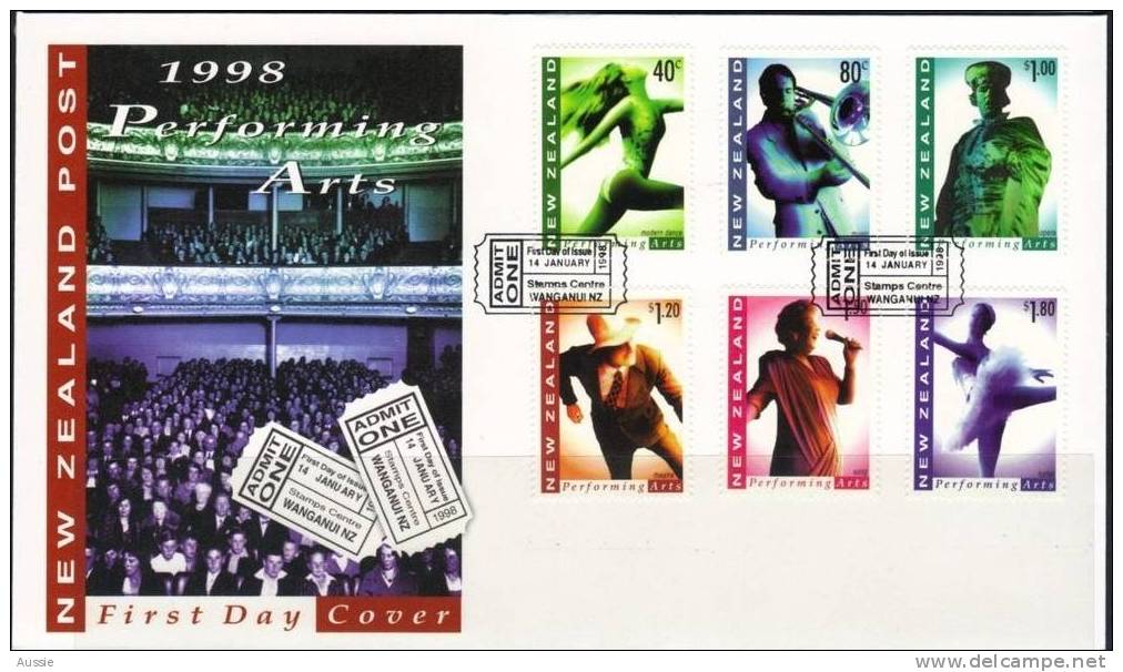 Nouvelle-Zelande New Zealand 1998 Yvertn° 1584-89 (°) Oblitéré FDC Cote 13 € Arts Moderne - FDC