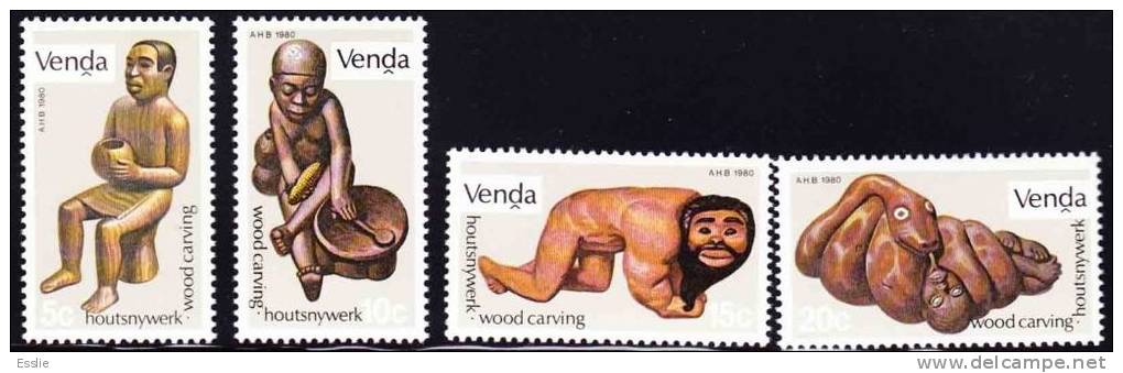 Venda - 1980 - Wood Carving - Full Set - Venda