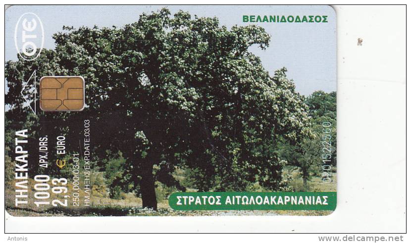 GREECE(chip) - Wild Horses, Stratos Aitoloakarnanias(Forest Of Oaks), 03/01, Used - Griechenland