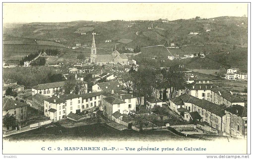 Haspparen. Vue Generale Prise Du Calvaire. - Hasparren