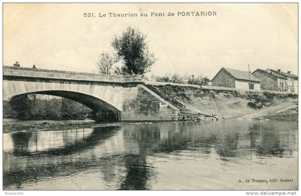 CPA 23 LE THAURION AU PONT DE PONTARION 1914 - Pontarion