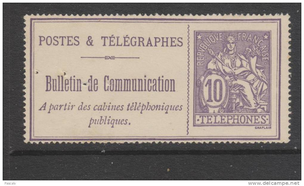 Yvert 22 Neuf Avec Trous D´agrafe - Télégraphes Et Téléphones