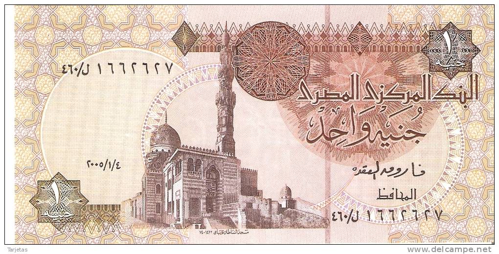 BILLETE DE EGIPTO DE 1 POUND  (BANK NOTE) - Egypte