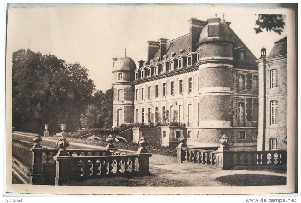 Cpa BELOEIL Le Chateau Entrée Du Parc Publicité RELAIS DES TOURISTES LIEVRAUW MALCHAIR Voyagé 1956 Timbre Cachet - Beloeil