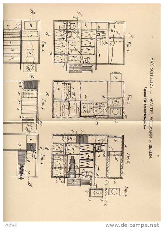 Original Patentschrift - Apparat Für Schnellphotographie , Photoapparat , 1900 , M. Schultze In Berlin , Camera , Kamera - Fotoapparate