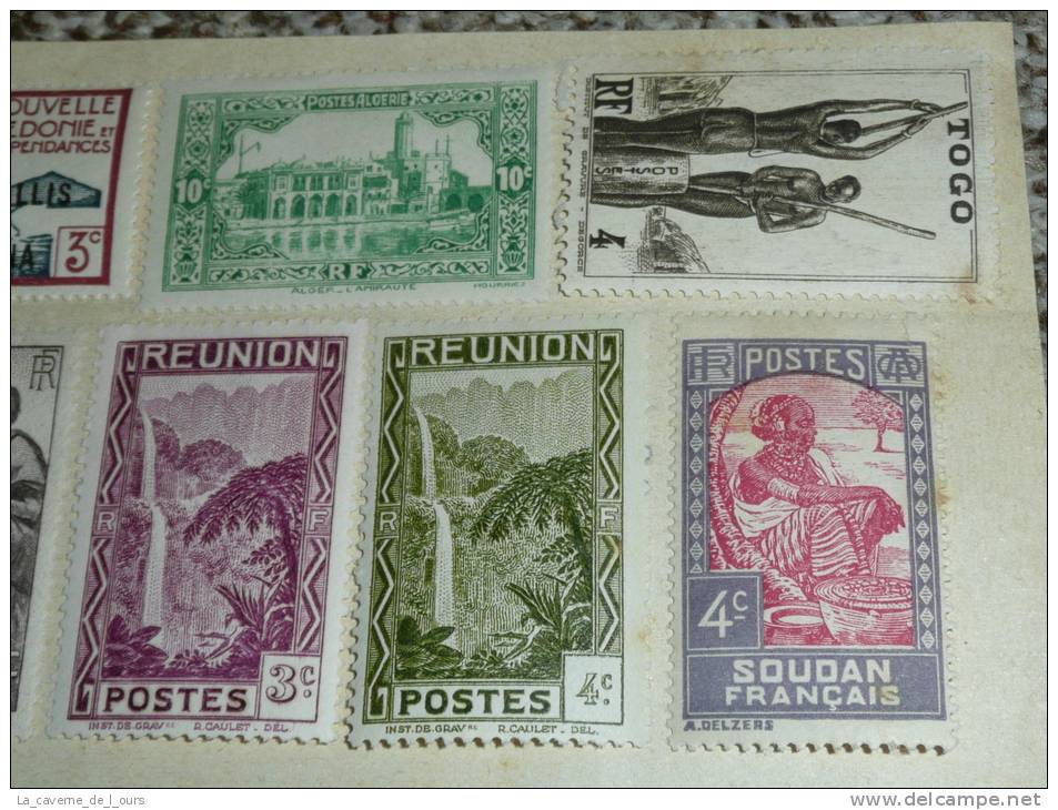 Lot anciens Timbres neufs France Colonies Françaises Indochine Cameroun Togo Guinée Algérie Sénégal Saint-Pierre et Miqu