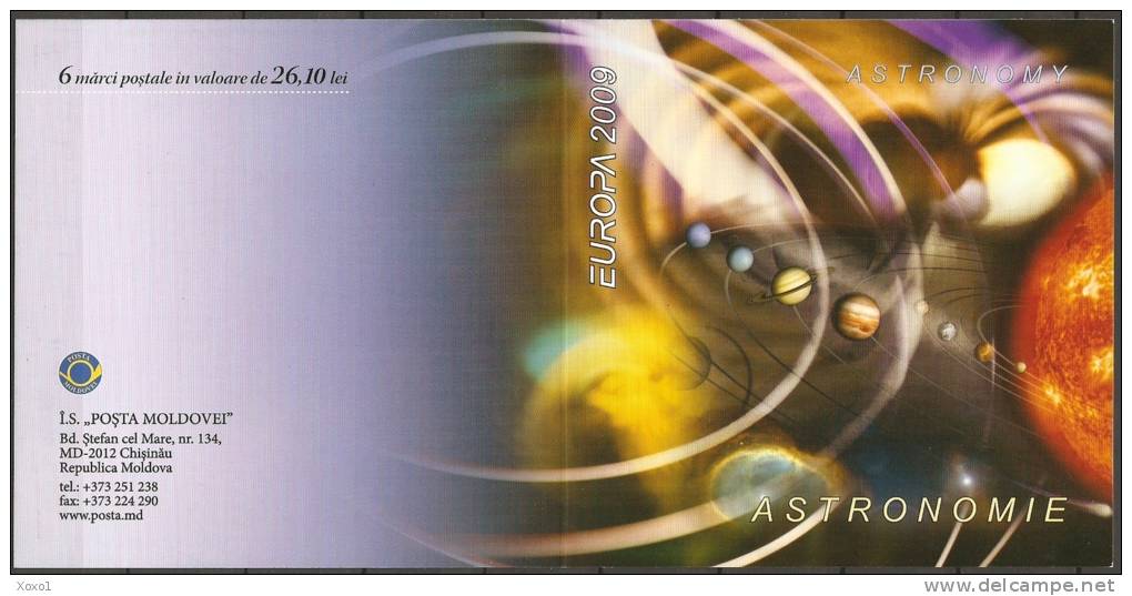 Moldova 2009 MiNr. 650B-651B EUROPA CEPT Asrtronomy Galilei Booklet  IMPERF. M/sh MNH** 16,00 € - Moldova