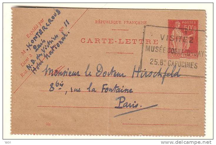 Cartolina Postale - Y&T 283-CL1 - Kaartbrieven