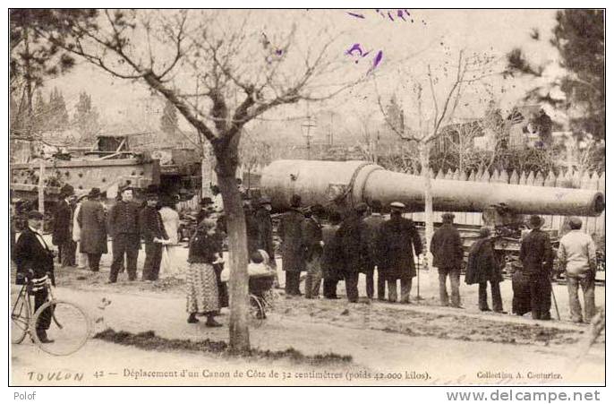 TOULON - Déplacement D´ Un Canon De Cote  De 32 Centimètres - Poids : 42 000 Kilos  1910 (44940) - Toulon