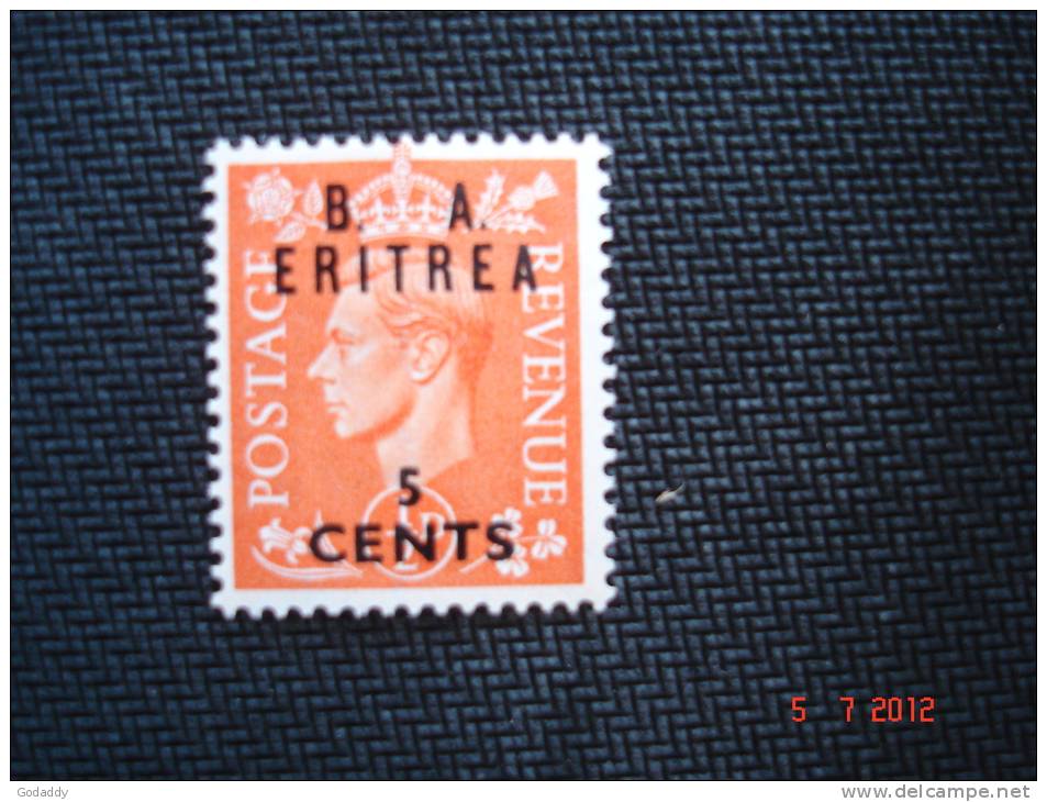 Eritrea 1951    5 Cents   SG E26   MH - Eritrea