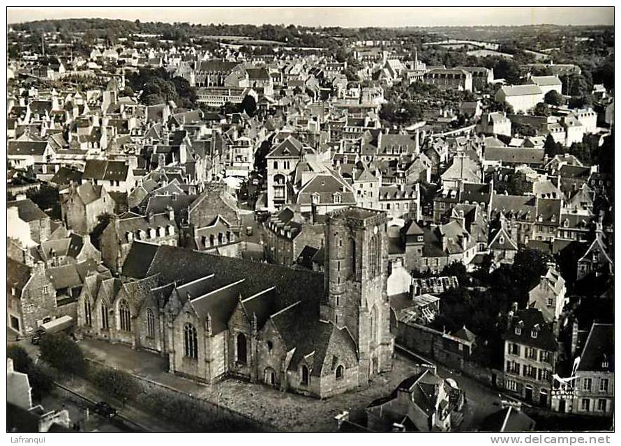 Cote D Armor -gd Format- Ref D351- Lannion - L Eglise Saint Jean Du Baly - Vue Aerienne  -carte Bon Etat - - Lannion