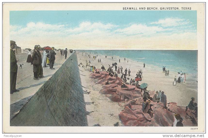 CPA SEAWALL AND BEACH - GALVESTON - TEXAS - Galveston