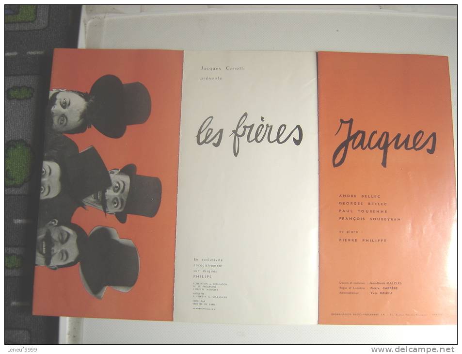 LES FRERES JACQUES Programme Spectacle Publicité SOUTIEN GORGE ELLE DAUM - Affiches & Posters