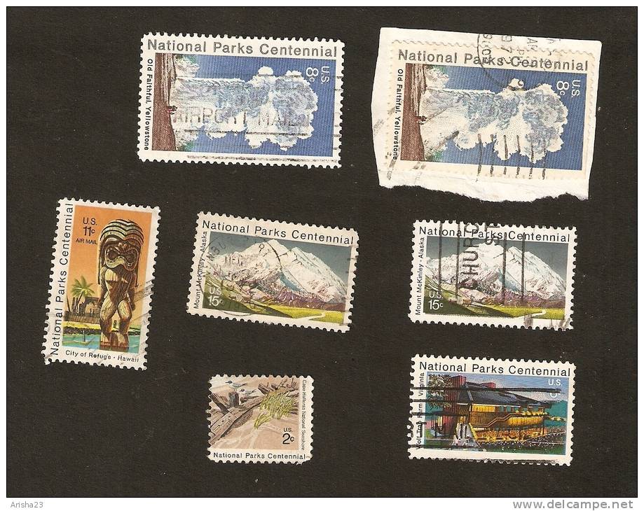 Z4-4. Unites States, USA, Lot - Set Of 7 - National Park Centennial - Collections
