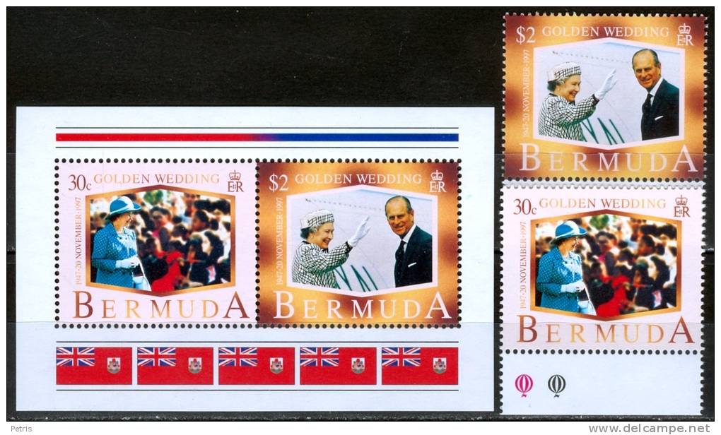 Bermuda 1997 50th Wedding Ann. MNH** - Lot. 898 - Bermuda