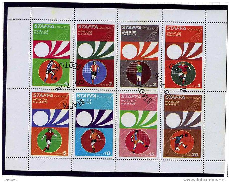 (CL 158 - Lot 2) Staffa - Ecosse Ob Bloc - Coupe Du Monde De Foot à Munich - Fantasie Vignetten