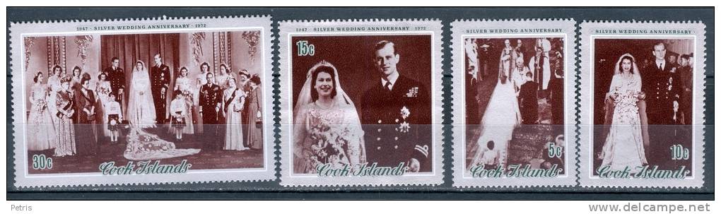 Cook Islands 1972 25th Anniversary Of The Marriage Of Queen MNH** - Lot. 914 - Islas Cook