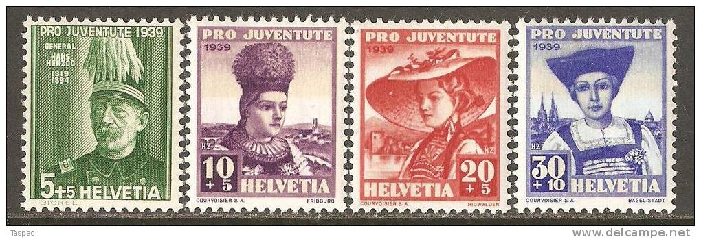 Switzerland 1939 Mi# 359-362 ** MNH - Unused Stamps