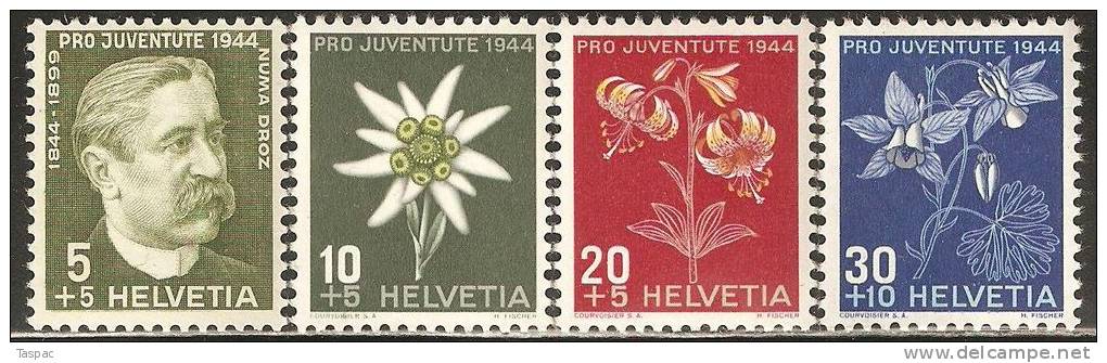 Switzerland 1944 Mi# 439-442 ** MNH - Unused Stamps