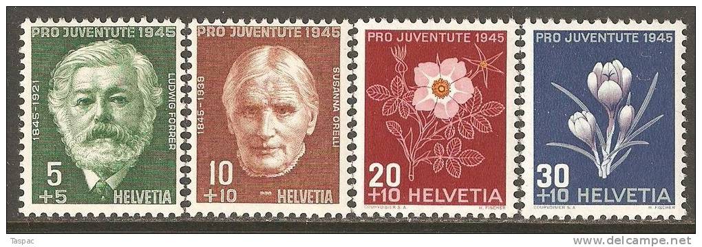 Switzerland 1945 Mi# 465-468 ** MNH - Unused Stamps
