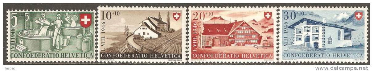 Switzerland 1946 Mi# 471-474 ** MNH - Unused Stamps