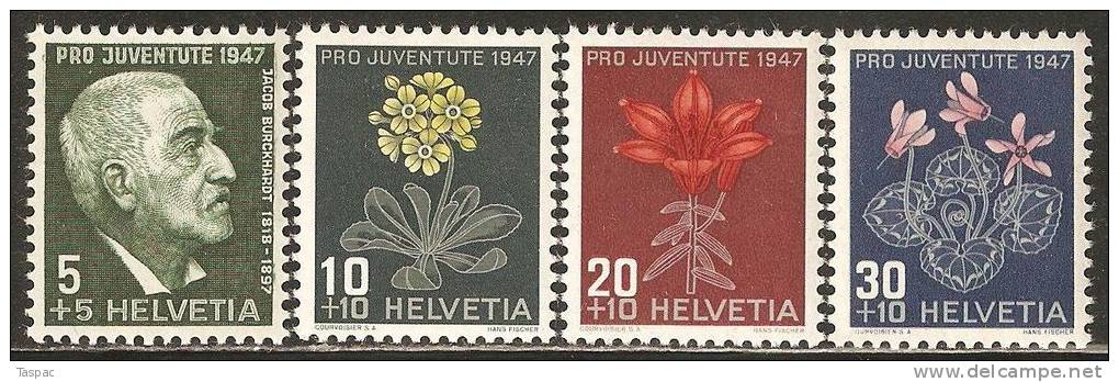 Switzerland 1947 Mi# 488-491 ** MNH - Neufs