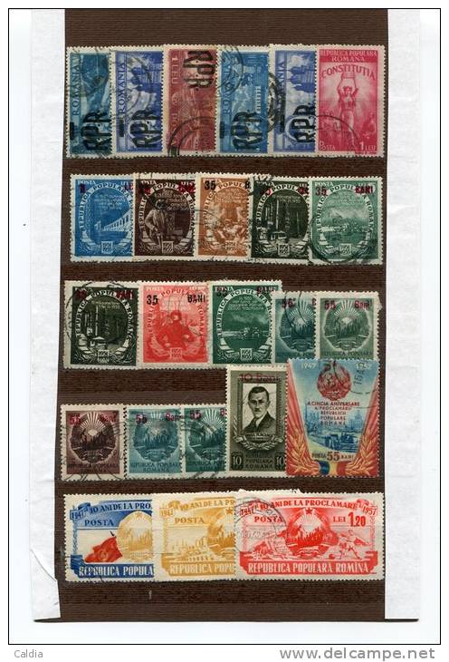 B Roumanie Romania Rumänien Timbres - Stamps Collection "" REPUBLICA  POPULARA "" 47 Stamps - Collections