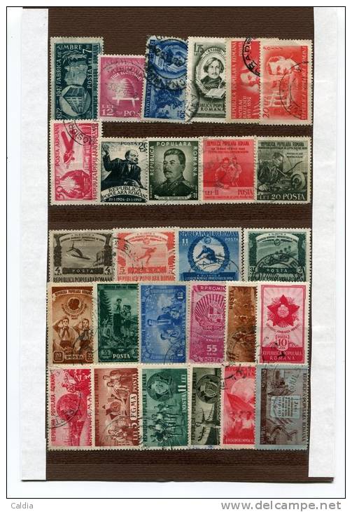 B Roumanie Romania Rumänien Timbres - Stamps Collection "" REPUBLICA  POPULARA "" 64 Stamps - Sammlungen