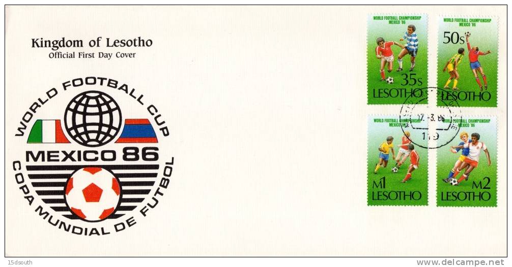 Lesotho - 1986 Football World Cup FDC Set - 1986 – Mexique