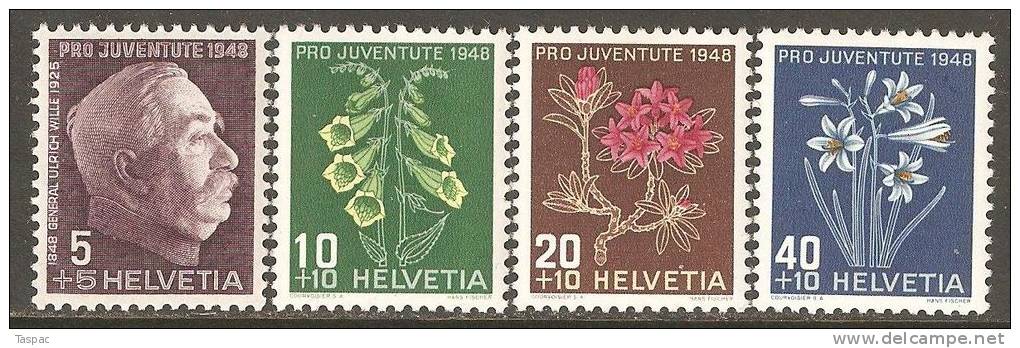 Switzerland 1948 Mi# 514-517 ** MNH - Unused Stamps