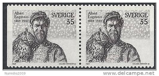 1969 SVEZIA ALBERT ENGSTROM 35+35 ORE MNH ** - SV069 - Neufs