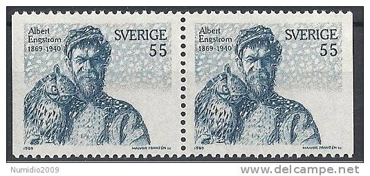 1969 SVEZIA ALBERT ENGSTROM 55+55 ORE MNH ** - SV069 - Neufs