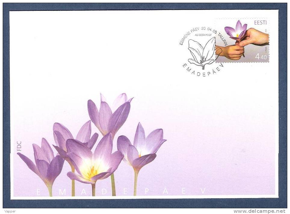 Mothers Day Flowers Estonia 2005 Stamp  FDC  Mi 514 - Mother's Day