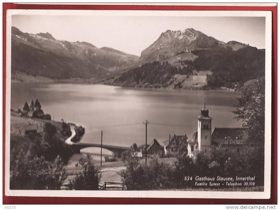 Q0177 Badekurort Innerthal Gasthaus Stausee, Famille Spiess. Cachet 1939. Müller - Innerthal