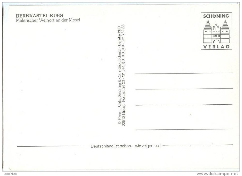 Germany, Bernkastel-Kues, Unused Postcard [10702] - Bernkastel-Kues