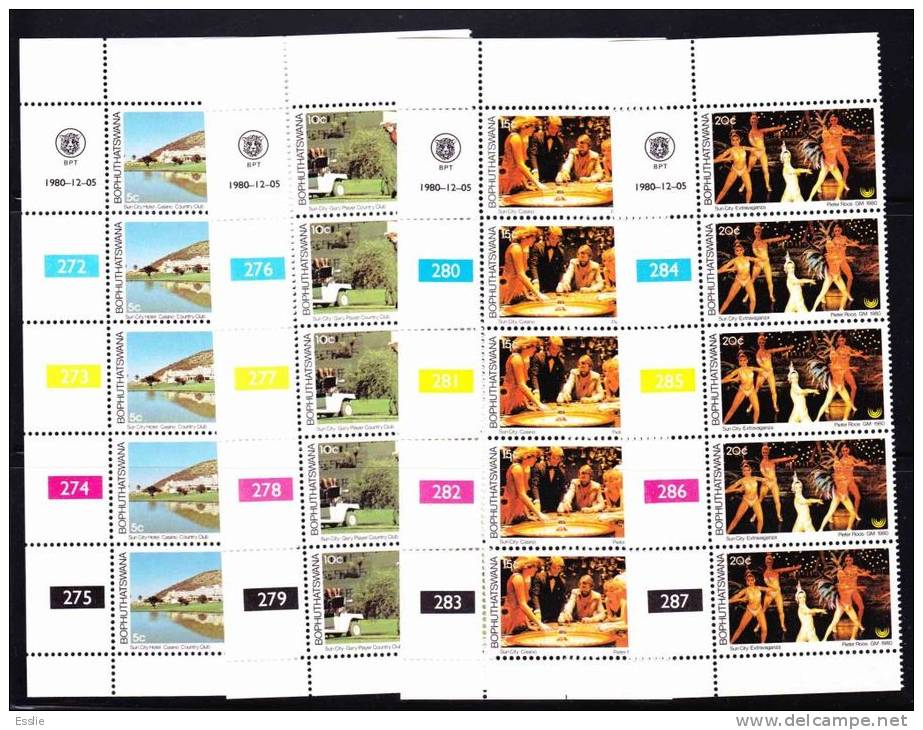 Bophuthatswana - 1980 - Tourism - Control Blocks Full Set - Bophuthatswana