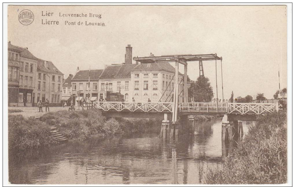 Lier - Leuvensche Brug - Geanimeerd - Uitg. Aug. Van Dyck, Lier/Alphonse Antwerpen - Lier