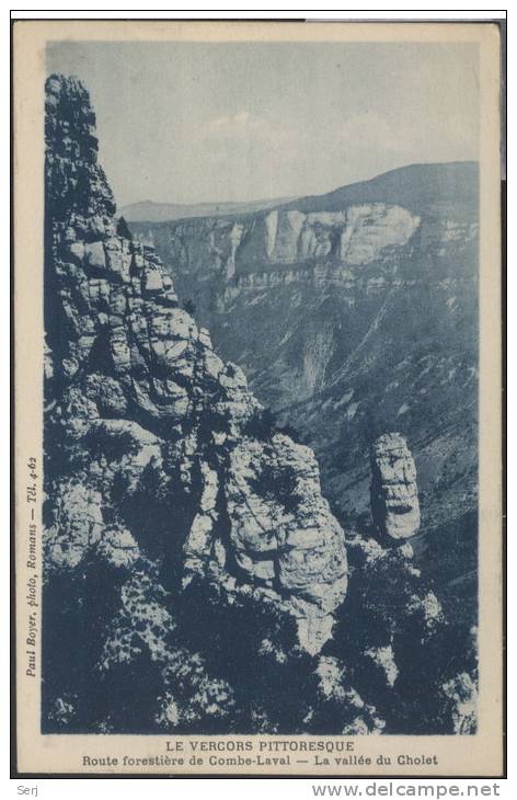 Le Vercors - Route De Forestière De Combe - Laval - La Vallée Du Cholet . Old Postcard . France . - Laval