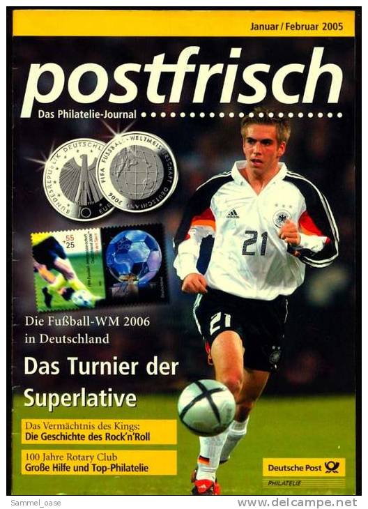 Postfrisch Philatelie-Journal  ,  1 / 2 - 2005  ,  Die Fußball WM 2006 In Deutschland - German (from 1941)