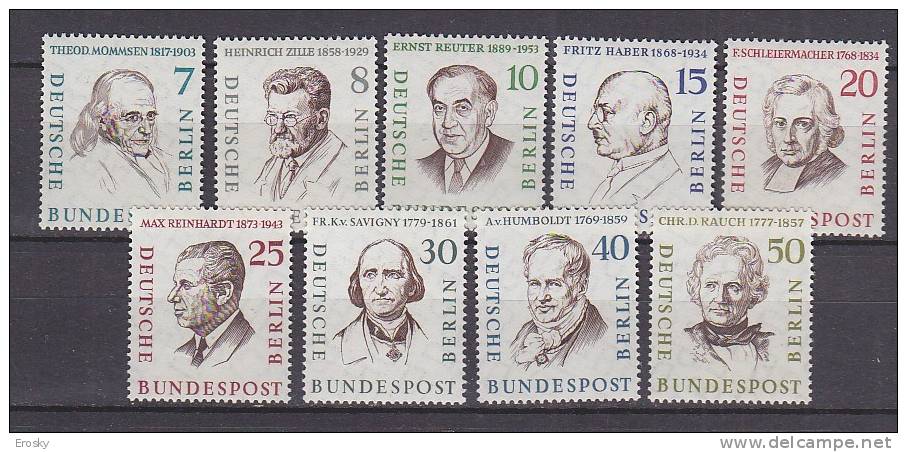 N5319 - BERLIN Yv N°144/51 ** CELEBRITES - Unused Stamps