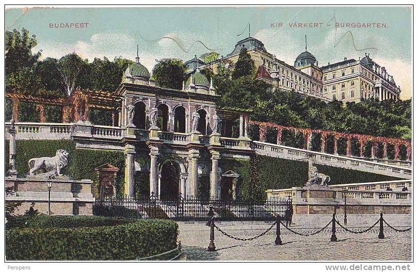 AK UNGARN HUNGARY BUDAPEST BURGGARTEN    OLD POSTCARD 1910 - Ungarn