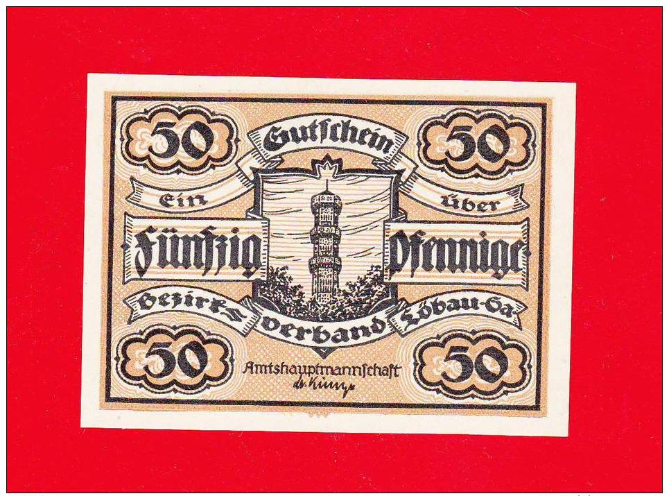 Löbau, Bezirksverband, Sachsen, Notgeld, 50 Pfennig, 1921, Selten - [11] Emissions Locales