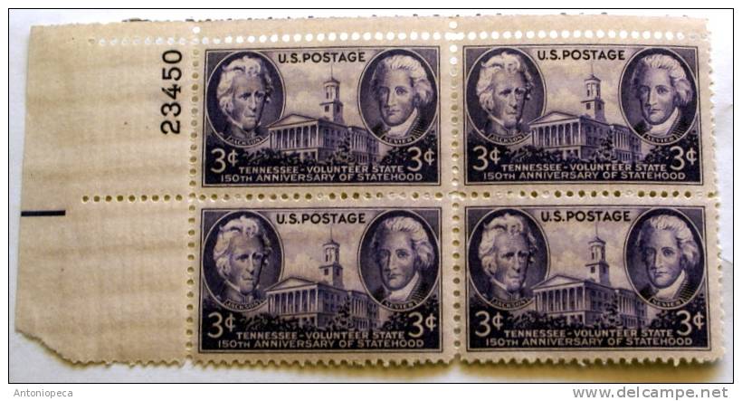 USA 1946 - TENNESSE 150TH ANNIV  BLOCK  MNH** - 1941-80