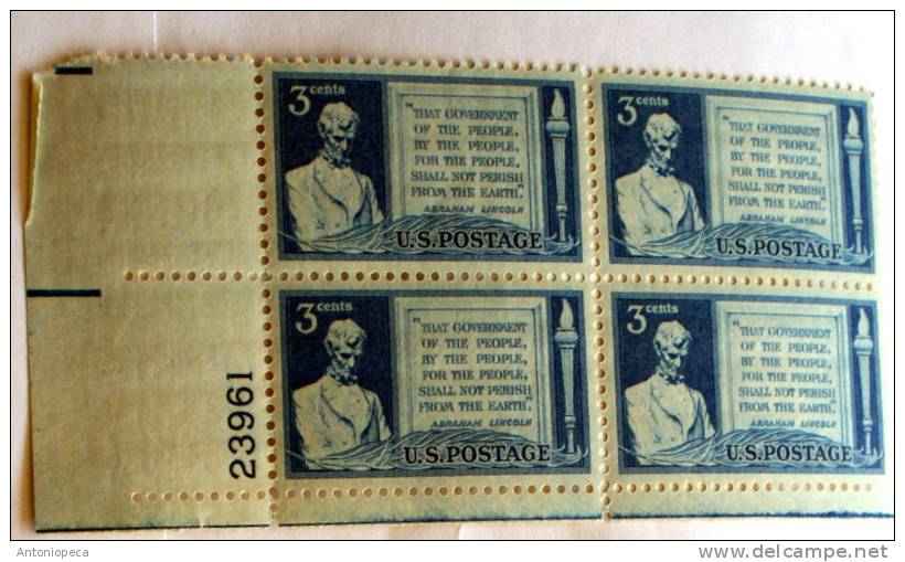 USA 1948 -LINCOLN  BLOCK  MNH** - 1941-80